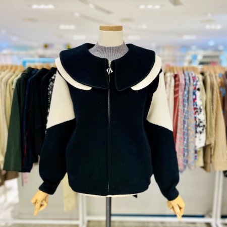 더블 세일러 카라 집업 점퍼