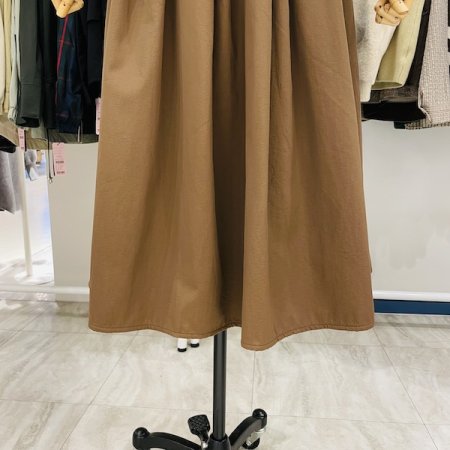 레터링 밴딩 기모 스커트