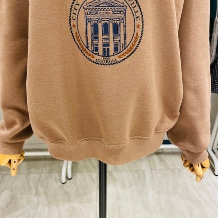 부클 레터링 기모 맨투맨