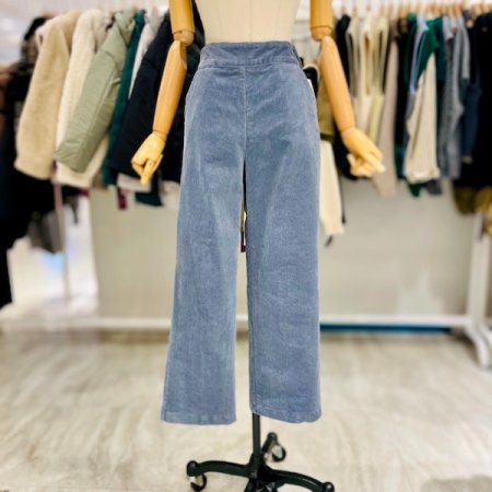 반밴딩 골덴 통 팬츠