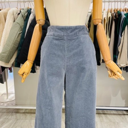 반밴딩 골덴 통 팬츠