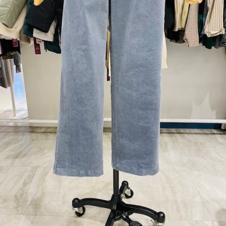 반밴딩 골덴 통 팬츠