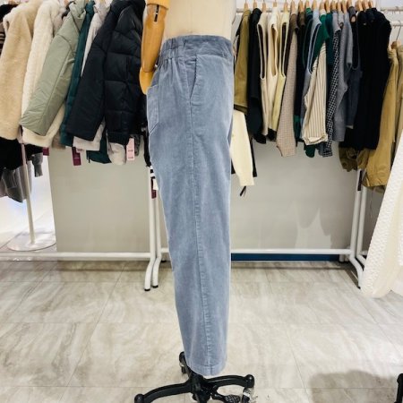 반밴딩 골덴 통 팬츠