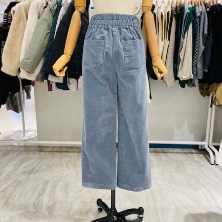 반밴딩 골덴 통 팬츠