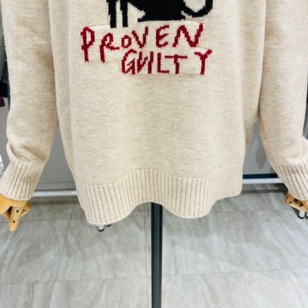 고양이 반폴라 니트