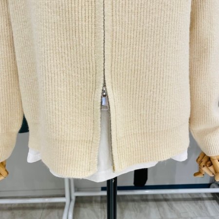 하이넥 집업 니트