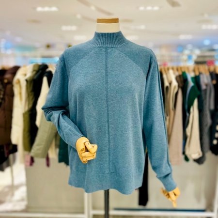 센터 포인트 반폴라 니트