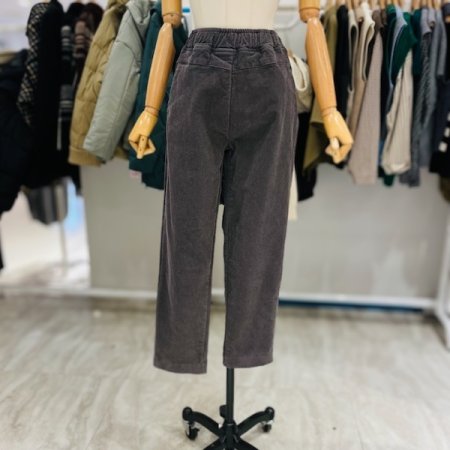 골덴 올 밴딩 배기팬츠