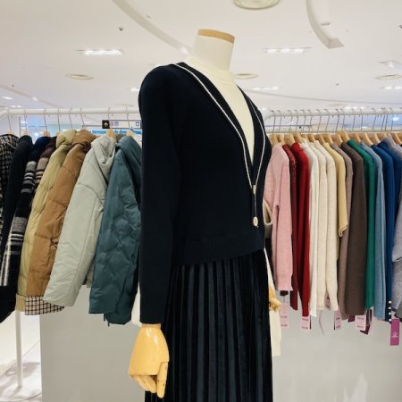 이중 반폴라 투버튼 원피스