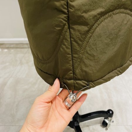 밑단 스트링 패딩 스커트