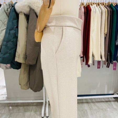 올밴딩 기모 헤링본 팬츠