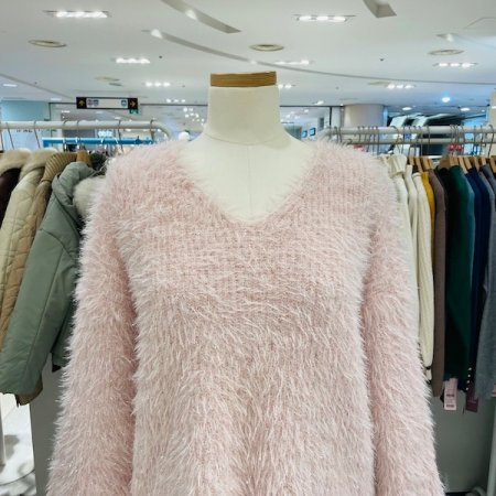 샤인 브이넥 니트