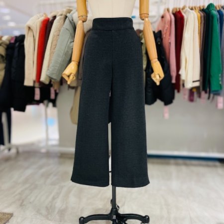 반밴딩 밑단 절개 통기모 팬츠