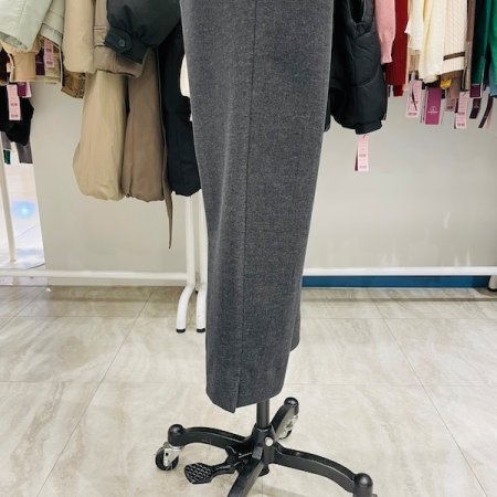 반밴딩 밑단 절개 통기모 팬츠