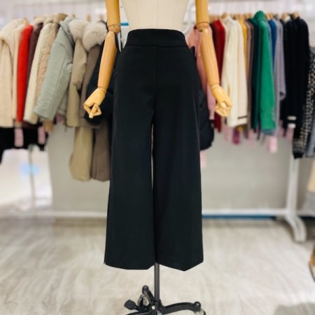 반밴딩 밑단 절개 통기모 팬츠