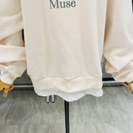 레이어드 기모 맨투맨