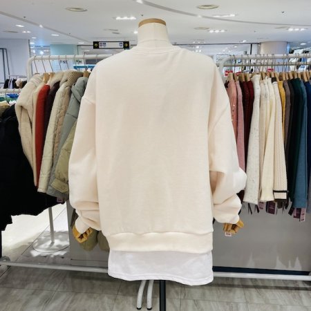 레이어드 기모 맨투맨