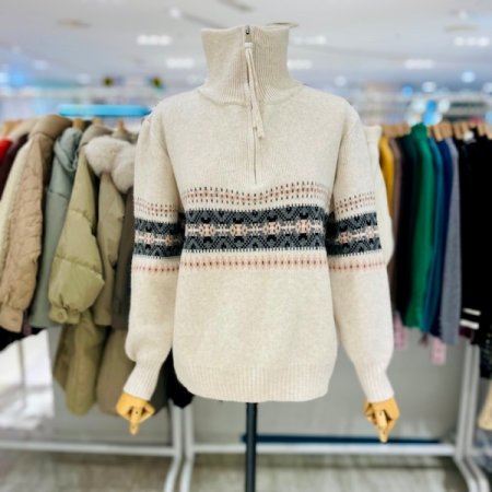 아가일 반집업 니트