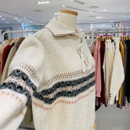 아가일 반집업 니트