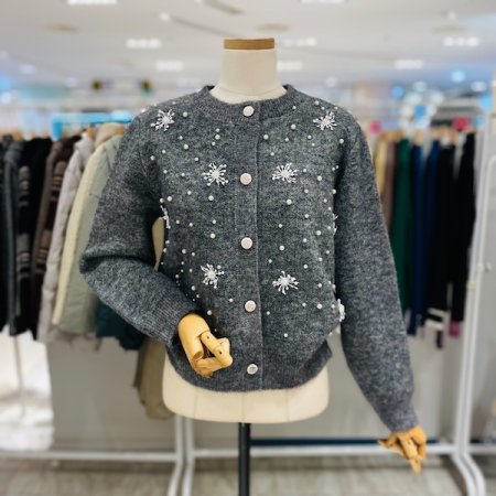 눈꽃 진주 가디건