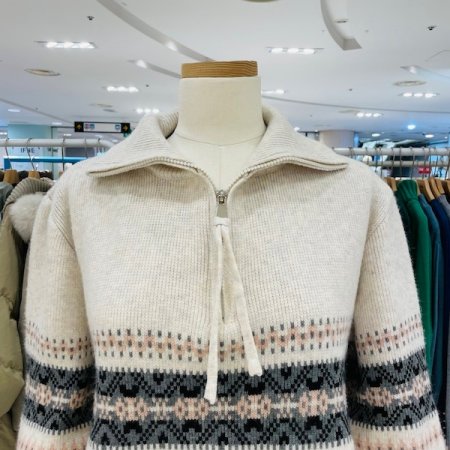 반집업 아가일 니트