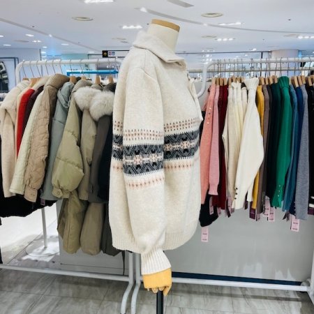 반집업 아가일 니트