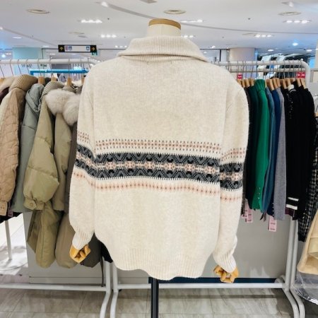 반집업 아가일 니트