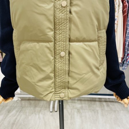 매트 하이넥 패딩 조끼