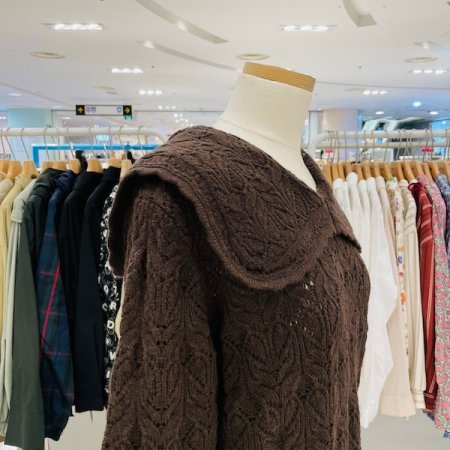 빅카라 뜨개 세일러 니트