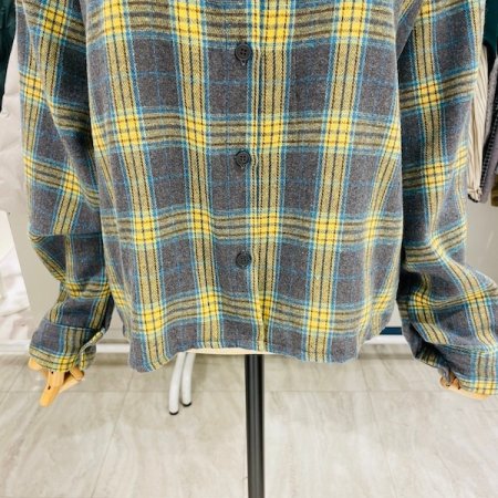 멜란지 기모 체크 셔츠