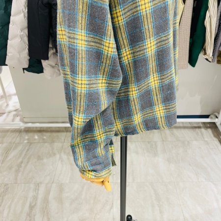 멜란지 기모 체크 셔츠