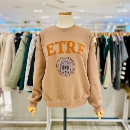 기모 부클 레터링 맨투맨