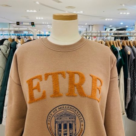 기모 부클 레터링 맨투맨