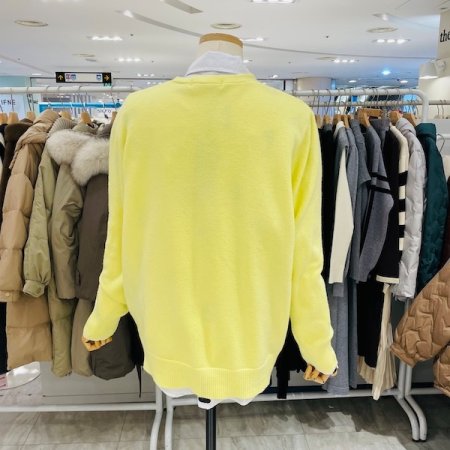 브이넥 박시 니트 가디건