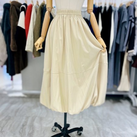 올 밴딩 롱 스커트