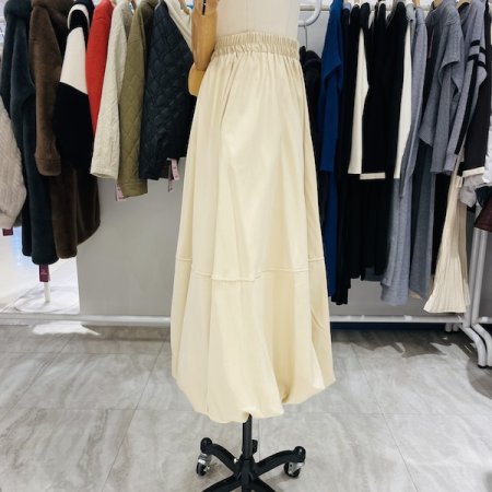 올 밴딩 롱 스커트