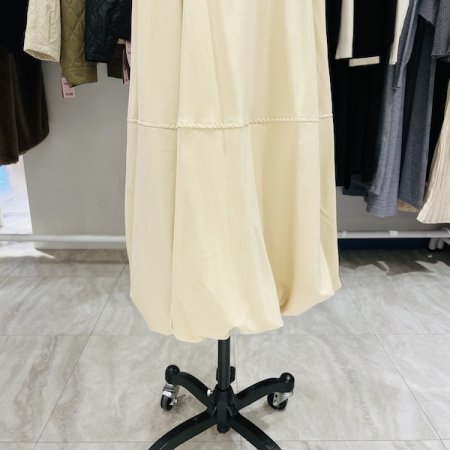 올 밴딩 롱 스커트