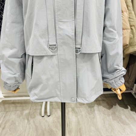 이중 후드 점퍼