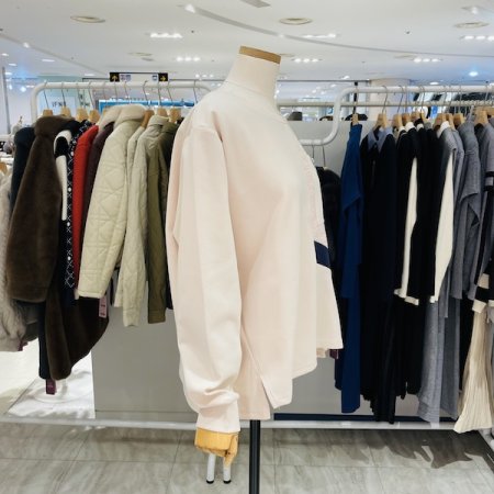 트위드 지퍼 티셔츠