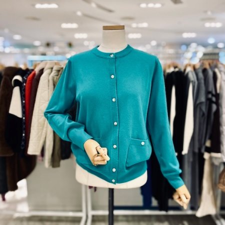 포켓 단추 가디건