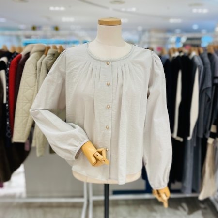 라운드 셔링 블라우스