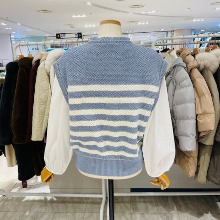 스트라이프 집업 베스트