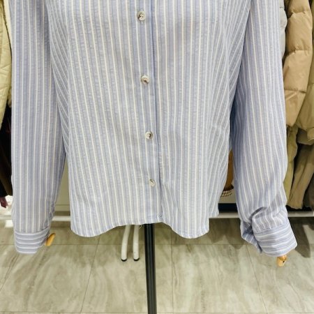 메리 자수 스트라이프 셔츠