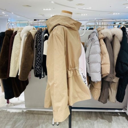 허리 스트링 후드 점퍼