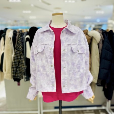 물 나염 면 자켓