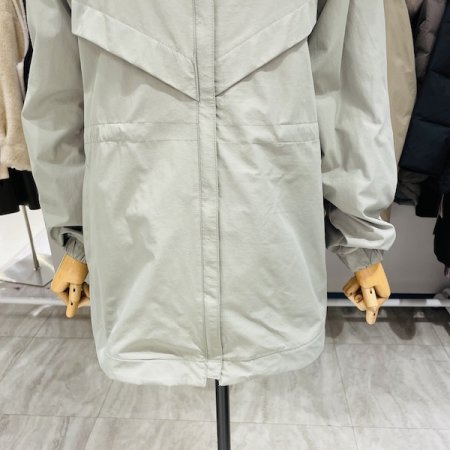 사선 날개 미디 후드 점퍼