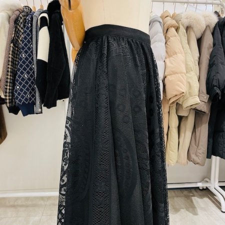 전체 레이스 샤 스커트