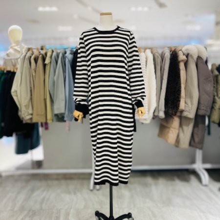 단가라 케이프 원피스