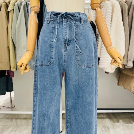 세미와이드 포켓 데님팬츠