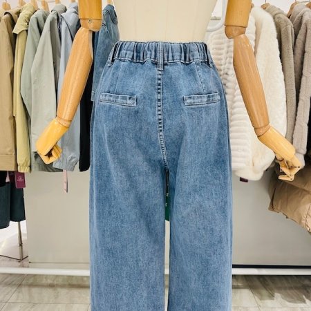 세미와이드 포켓 데님팬츠